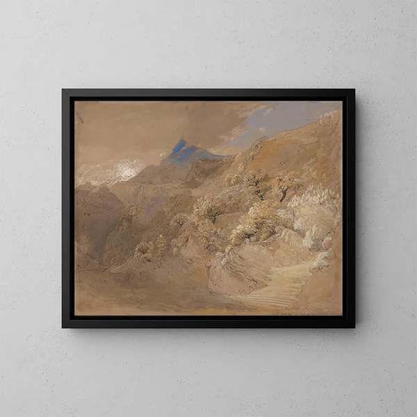 van Mont Siabod vanaf TynyCoed nabij Capel Curig - Samuel Palmer — ingelijst kunstwerk aan de muur