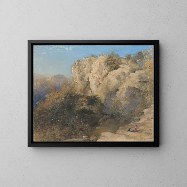 Rotslandschap in Wales - Samuel Palmer — ingelijst kunstwerk aan de muur