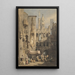 Een straat in Brugge - Samuel Prout — ingelijst kunstwerk aan de muur