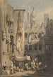 Een straat in Brugge - Samuel Prout — weergave van het kunstwerk