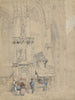 Fontaine S. Maclou tegen de S. Maclou te Rouaan - Samuel Prout — weergave van het kunstwerk