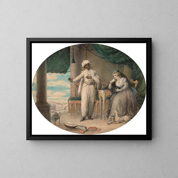 Othello en Desdemona in Venetië - Samuel Shelley — ingelijst kunstwerk aan de muur