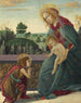 Maria met het kind en de jonge Sint-Jan de Doper - Sandro Botticelli — weergave van het kunstwerk