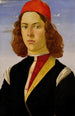 Portret van een jonge man - Sandro Botticelli — weergave van het kunstwerk