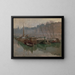 Boten op de Seine - Santiago Rusiñol — ingelijst kunstwerk aan de muur