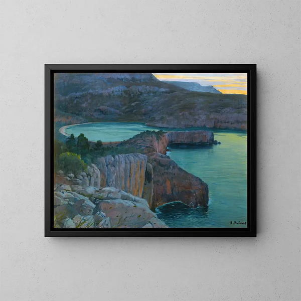 Cala Grisa - Santiago Rusiñol — ingelijst kunstwerk aan de muur