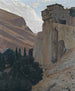 van Cuenca hangende huizen - Santiago Rusiñol — weergave van het kunstwerk