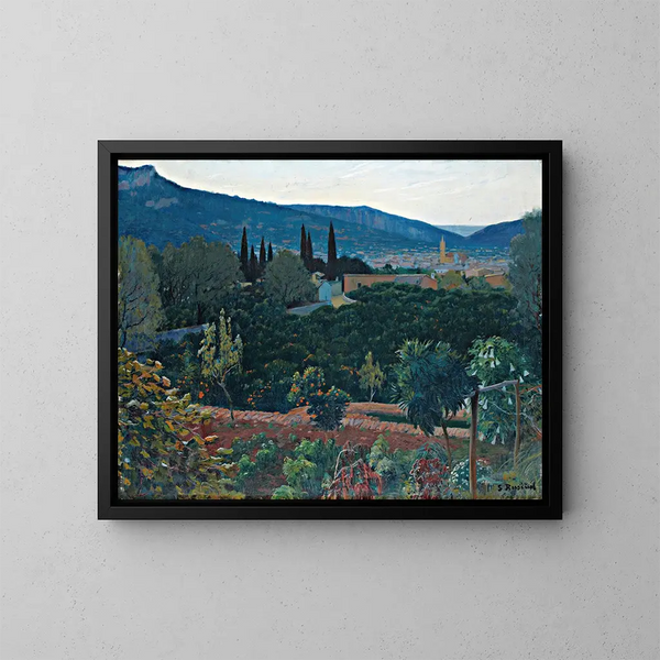 La vallée de Soller - Santiago Rusiñol — ingelijst kunstwerk aan de muur