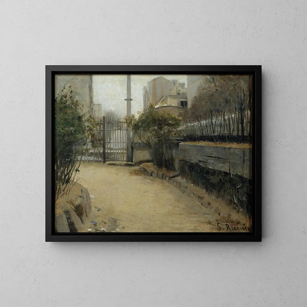 Tuin van Montmartre - Santiago Rusiñol — ingelijst kunstwerk aan de muur