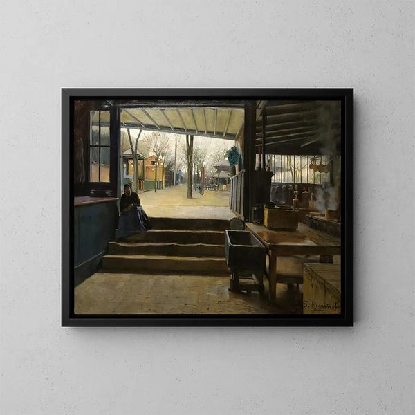 Laboratorium van La Galette - Santiago Rusiñol — ingelijst kunstwerk aan de muur