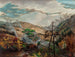 Grote rokerige bergen in Waynesville in de bergen van North Carolina - Sarah Ann Freeman Clarke — weergave van het kunstwerk