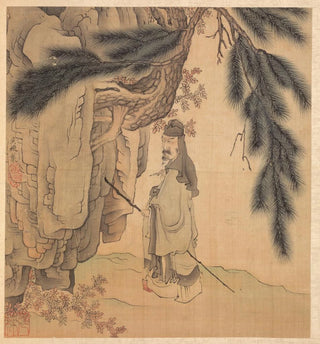 Savant avec bâton et pinceau - Chen Hongshou