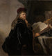 van de wijze man in zijn studeerkamer - Rembrandt van Rijn — weergave van het kunstwerk