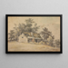 Landscape with a Ruined Dwelling - Sawrey Gilpin — framed artwork on a wall