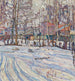 Reproductie van het schilderij Winterlandschap met kerk - Abraham Manievich