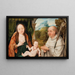 Maria met het kind met Sint Bernardus van Clairvaux - School van Brugge — ingelijst kunstwerk aan de muur