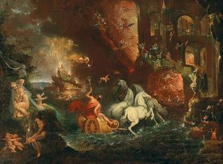 School of the Netherlands - A fantastical scene including Venus with Cupid and Neptune in his chariot.webp