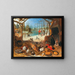 Een allegorie van de winter - Sebastian Vrancx — ingelijst kunstwerk aan de muur
