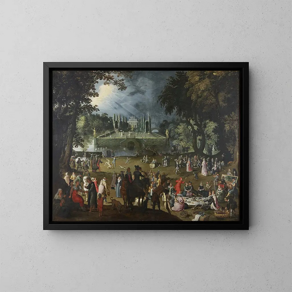 La fête - Sebastian Vrancx — ingelijst kunstwerk aan de muur