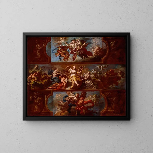 Allegorie - Sebastiano Conca — ingelijst kunstwerk aan de muur