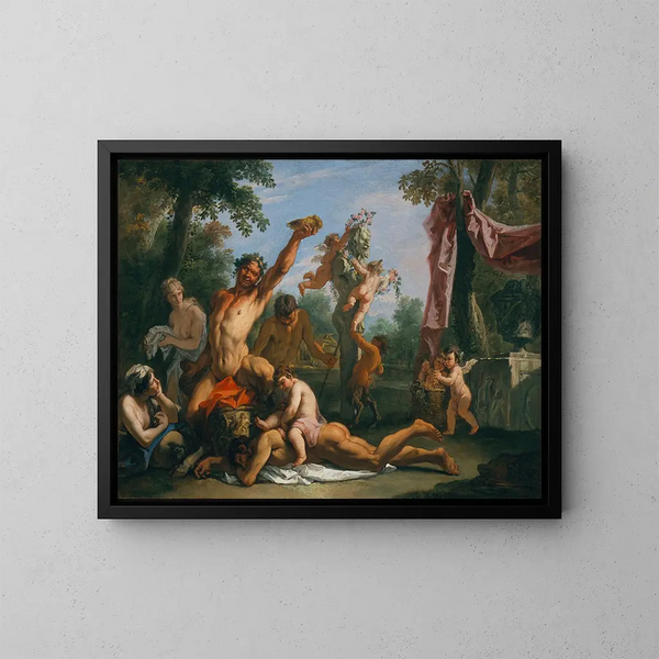 Un Bacchanal - Sebastiano Ricci — ingelijst kunstwerk aan de muur