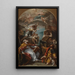 Gloire de la Vierge with the archangel Gabriel and the saints Eusebius, Roch, and Sebastian - Sebastiano Ricci — framed artwork on a wall