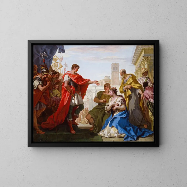 La Tempérance de Scipion - Sebastiano Ricci — ingelijst kunstwerk aan de muur