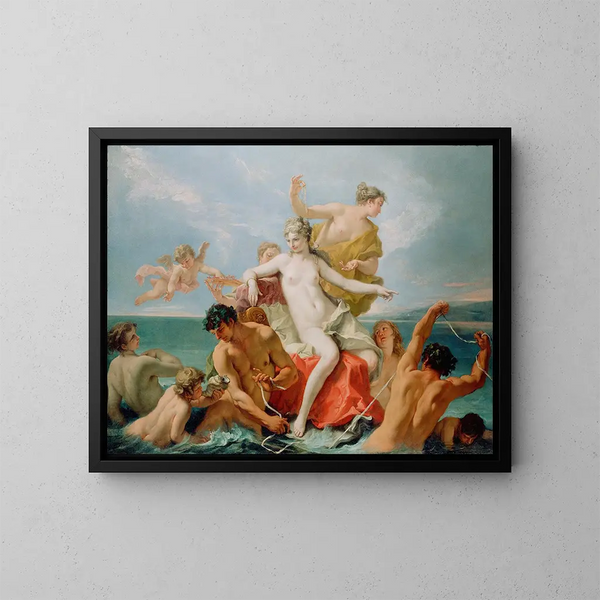 Triomf van Venus de Zee - Sebastiano Ricci — ingelijst kunstwerk aan de muur