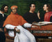 Kardinaal Bandinello Sauli, zijn secretaris en twee geografen - Sebastiano del Piombo — weergave van het kunstwerk