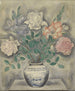 Natuurschilderij met rozen in een Delfts vaas - Sei Koyanagi — weergave van het kunstwerk