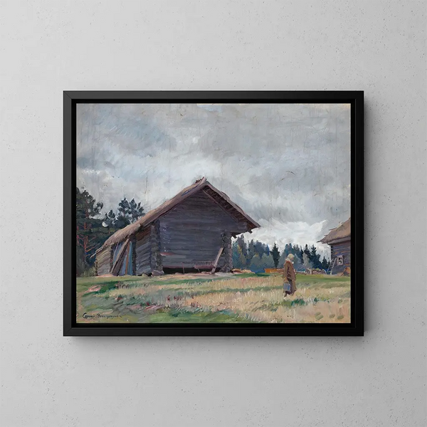 van het autonome boerderij - Sergei Arsenevich Vinogradov — ingelijst kunstwerk aan de muur