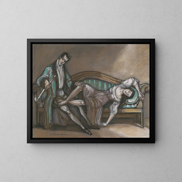 Amants - Sergey Yurievich Sudeikin — ingelijst kunstwerk aan de muur