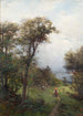 Een meisje uit Dalarna op de weg - Severin Nilsson — weergave van het kunstwerk