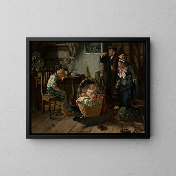Wenkbrauwen naar voren - Seweryn Bieszczad — ingelijst kunstwerk aan de muur