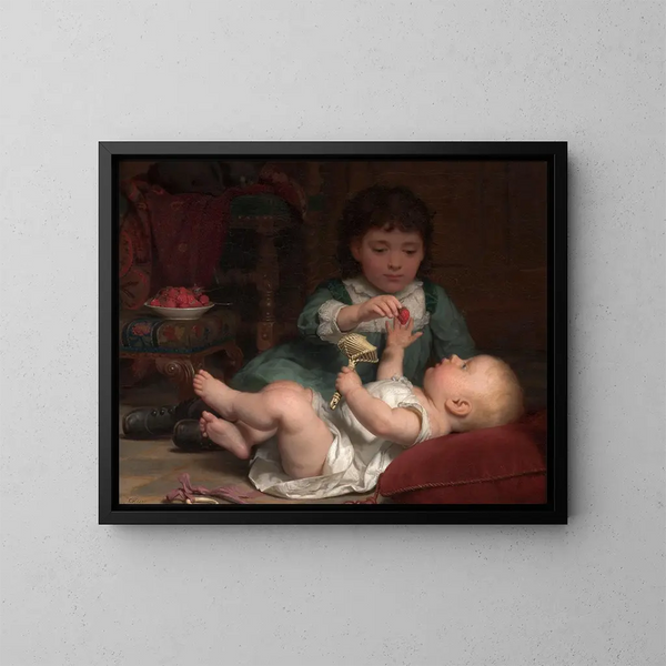 Tentatie - Seymour Joseph Guy — ingelijst kunstwerk aan de muur