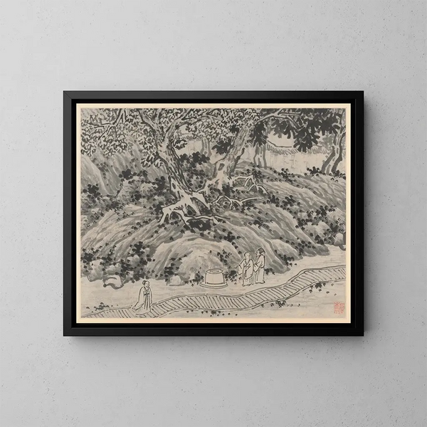 Het voorjaar van de dwazen - Shen Zhou — ingelijst kunstwerk aan de muur