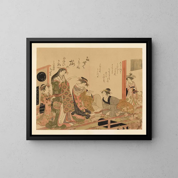 van geselecteerde meesterwerken van de Ukiyo-e school Pl06 - Shinichi Tajima — ingelijst kunstwerk aan de muur