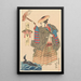 The Courtesan Emu of the Brothel Matsuya as Cormorant Fisherwoman Ukai Matsuya Emu - Shunbaisai Hokuei — framed artwork on a wall