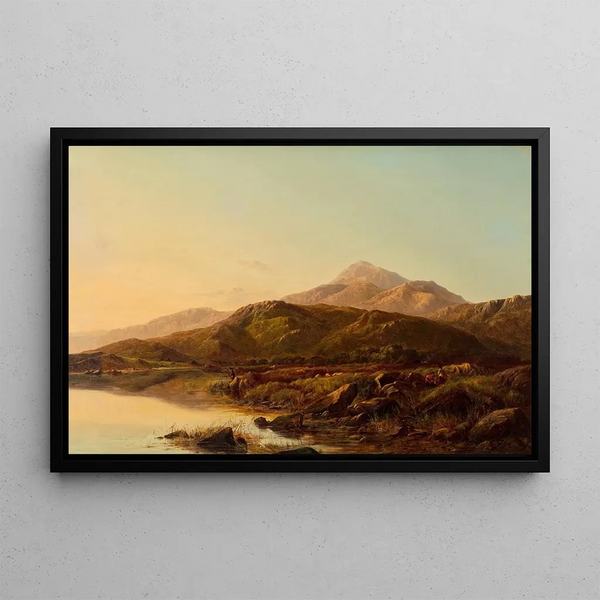 Sidney Richard Percy - A mountain lake in evening light.webp