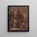 van twee mannelijke, baardige figuren zittend - Sigismondo Caula — ingelijst kunstwerk aan de muur