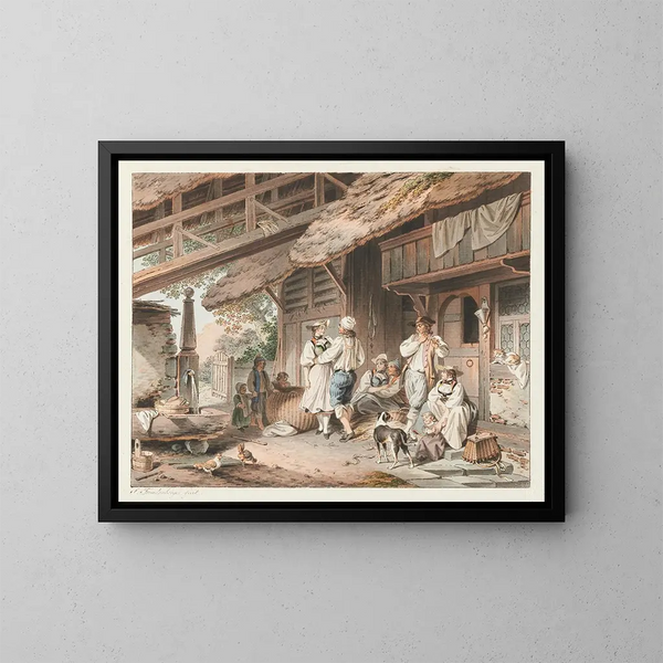 La petite fête imprévue - Sigmund Freudenberger — ingelijst kunstwerk aan de muur