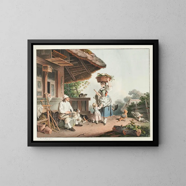 De dorpeling - Sigmund Freudenberger — ingelijst kunstwerk aan de muur