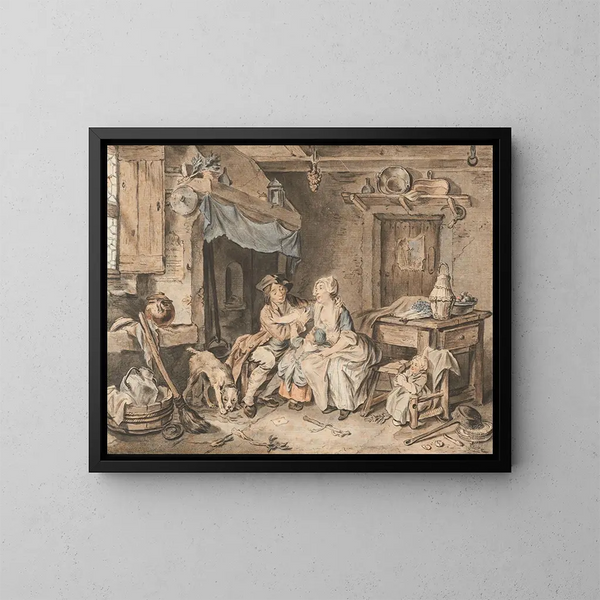 La joyeuse famille - Sigmund Freudenberger — ingelijst kunstwerk aan de muur