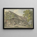 Zwitsers huis schilderij met een boer met een put met een grijze paard bereden door een jongen - Sigmund Freudenberger — ingelijst kunstwerk aan de muur