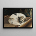 Zittende Hond - Sigrid Granfelt — ingelijst kunstwerk aan de muur