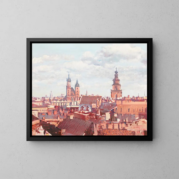 Daken van Krakau - Silvio Brunetto — ingelijst kunstwerk aan de muur