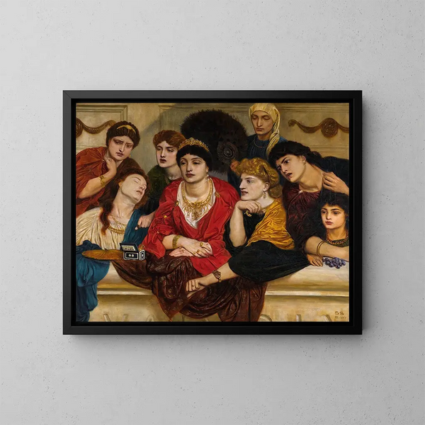 Het vindt plaats in het Colosseum - Simeon Solomon — ingelijst kunstwerk aan de muur