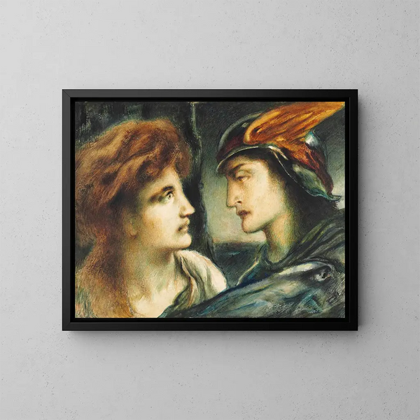 Mercure en Proserpine - Simeon Solomon — ingelijst kunstwerk aan de muur