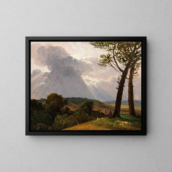 Studie van de Romeinse campagnes - Simon Denis — ingelijst kunstwerk aan de muur