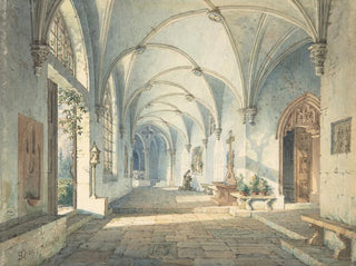 Simon Quaglio - Cloisters in a Nunnery.webp
